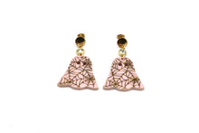 Load image into Gallery viewer, Pink Spiderweb Ghost Earrings