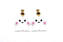 Load image into Gallery viewer, Cat Ghost Earrings
