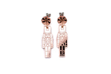 Load image into Gallery viewer, Metallic Nutcracker Earrings