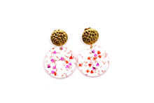 Load image into Gallery viewer, Confetti Hearts Glitter Earrings