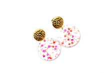 Load image into Gallery viewer, Confetti Hearts Glitter Earrings