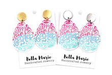 Load image into Gallery viewer, Happy Easter Ombre Egg Earrings