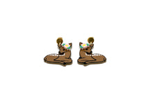 Load image into Gallery viewer, Floral Deer Earrings