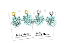 Load image into Gallery viewer, Rattan Style Clover Earrings