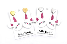 Load image into Gallery viewer, White Bunny Earrings