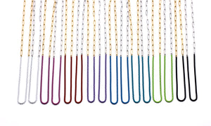 Colorful Enamel & Paperclip Chain Necklace