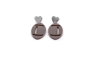 Football Dangle Earrings