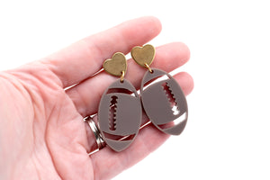 Football Dangle Earrings