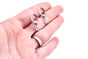 Tiny Daisy Lever Back Earrings