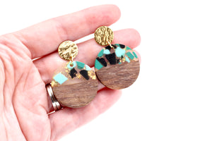 Green Fleck Earrings