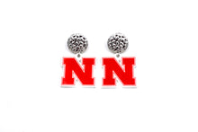 Load image into Gallery viewer, Nebraska Huskers N Dangle Earrings
