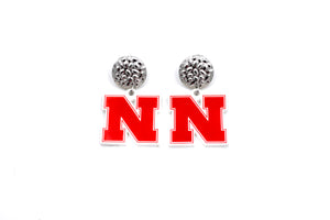 Nebraska Huskers N Dangle Earrings