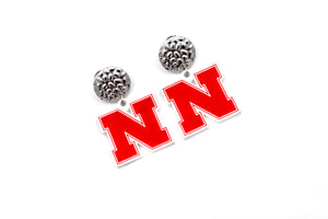 Nebraska Huskers N Dangle Earrings