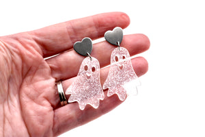 Glitter Ghost Earrings