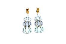 Load image into Gallery viewer, Blue Pumpkin Earrings
