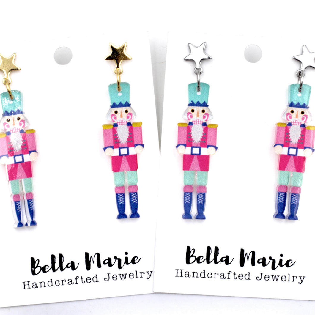 Pink Nutcracker Earrings