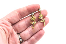 Load image into Gallery viewer, Simple Rose Dangle Earrings
