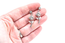 Load image into Gallery viewer, Simple Rose Dangle Earrings
