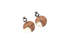 Load image into Gallery viewer, Round Wood Earrings
