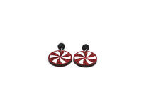 Load image into Gallery viewer, Red Peppermint Candy Earrings
