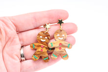 Load image into Gallery viewer, Gingerbread Acrylic Earrings
