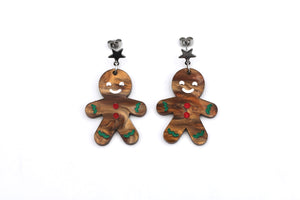 Gingerbread Acrylic Earrings