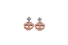 Load image into Gallery viewer, Rose Gold Skull Earrings
