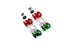 Red & Green Ho Ho Ho Earrings