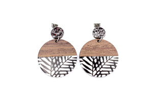 Wood Leaf Earrings