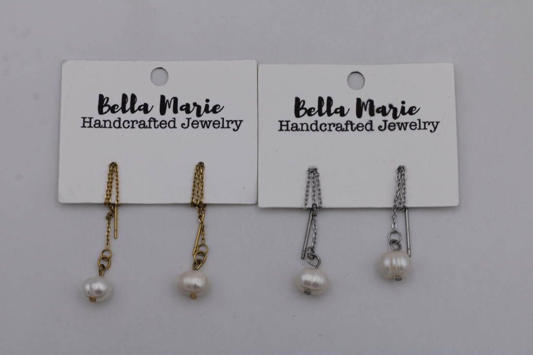 Pearl Theader Earrings