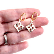 Diamond Leverback Earrings