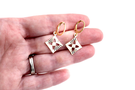 Diamond Leverback Earrings