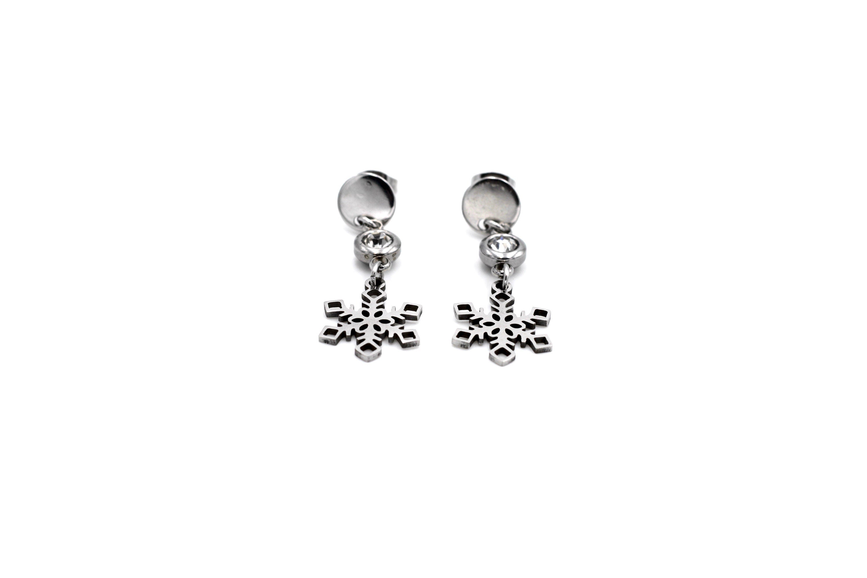Silver Snowflake Earrings