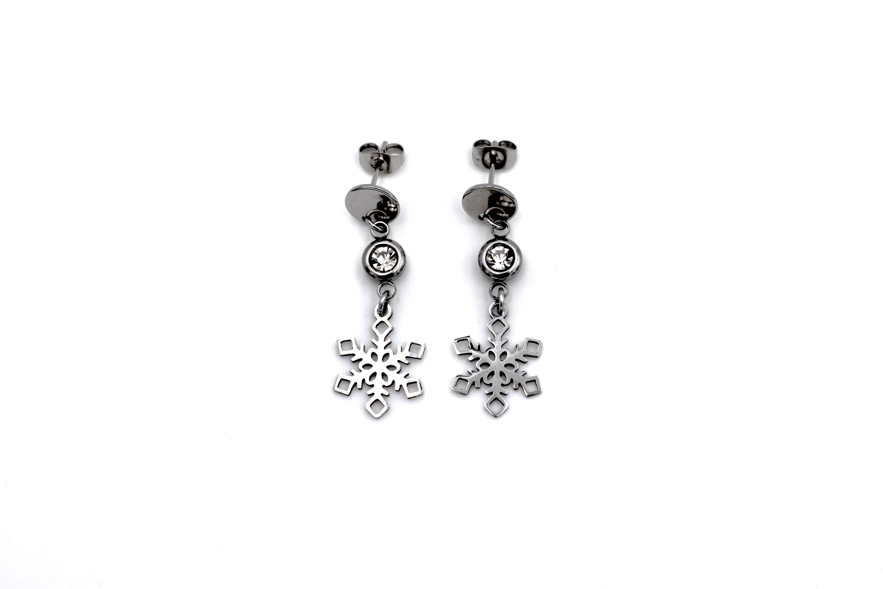 Silver Snowflake Earrings