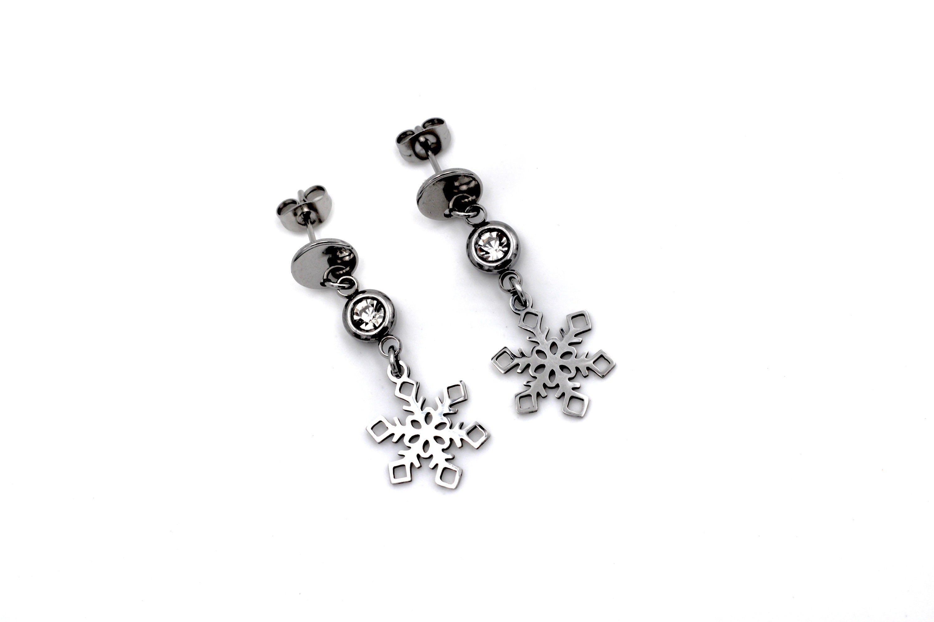 Silver Snowflake Earrings