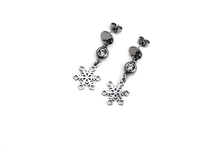 Silver Snowflake Earrings