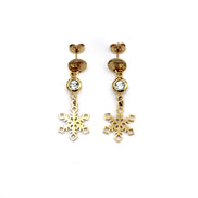Gold Snowflake Earrings