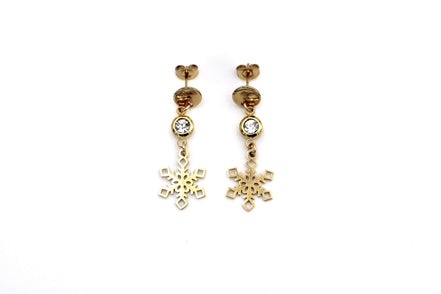 Gold Snowflake Earrings