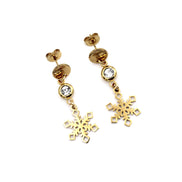 Gold Snowflake Earrings