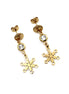Gold Snowflake Earrings