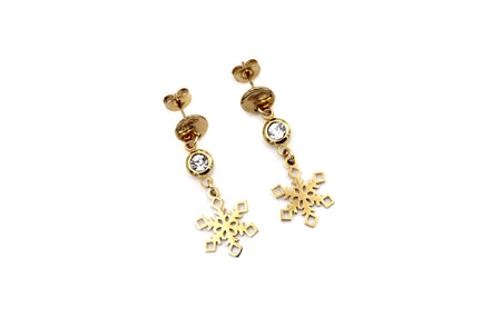 Gold Snowflake Earrings