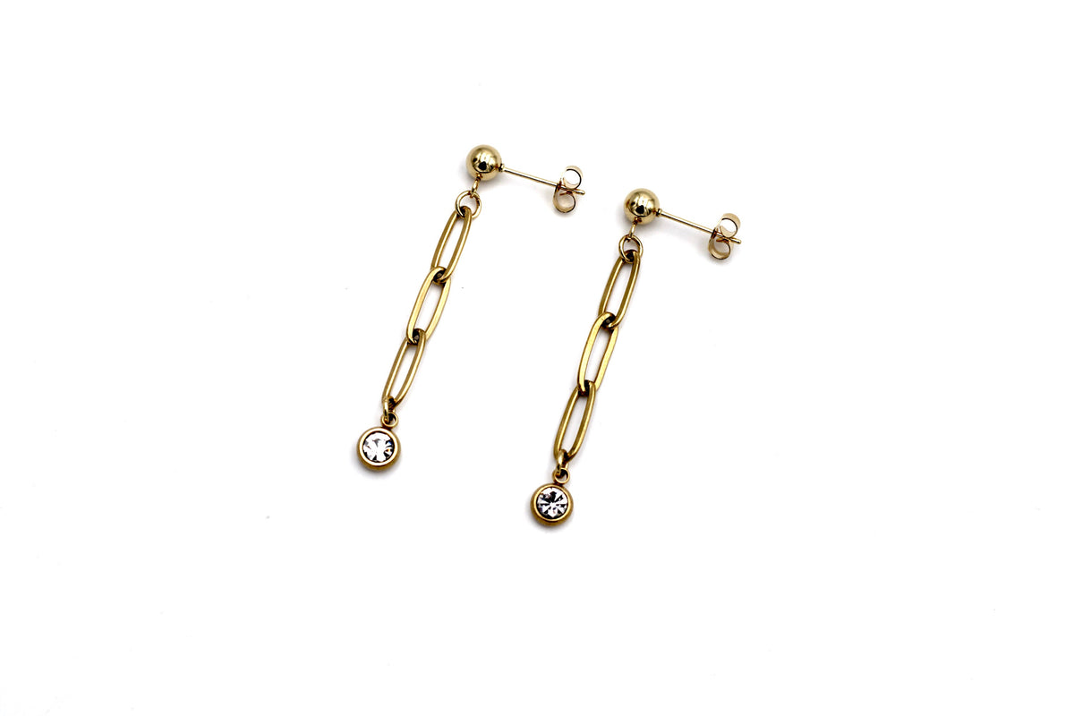 Paperclip Chain Earrings