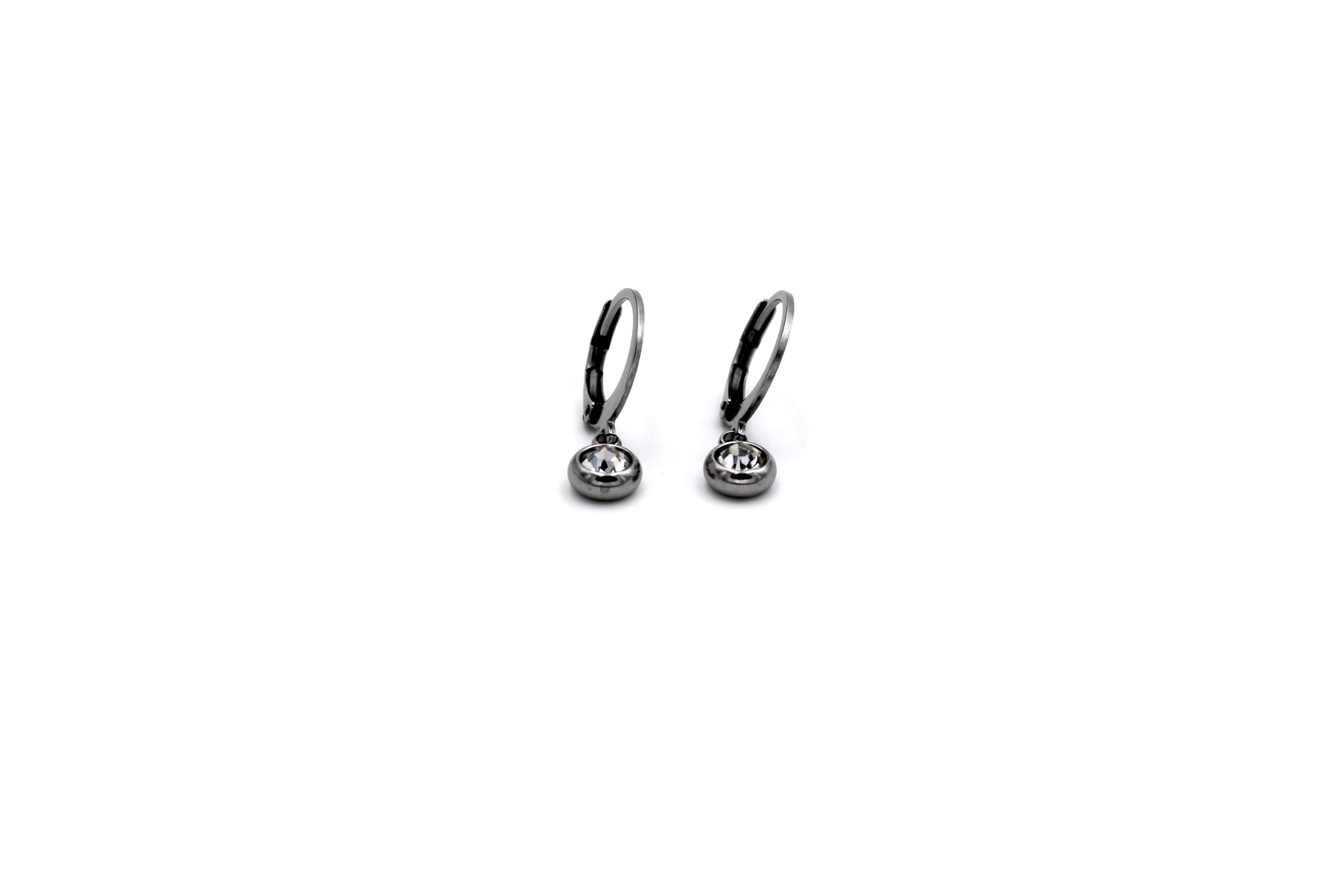 Silver Lever Back Earrings