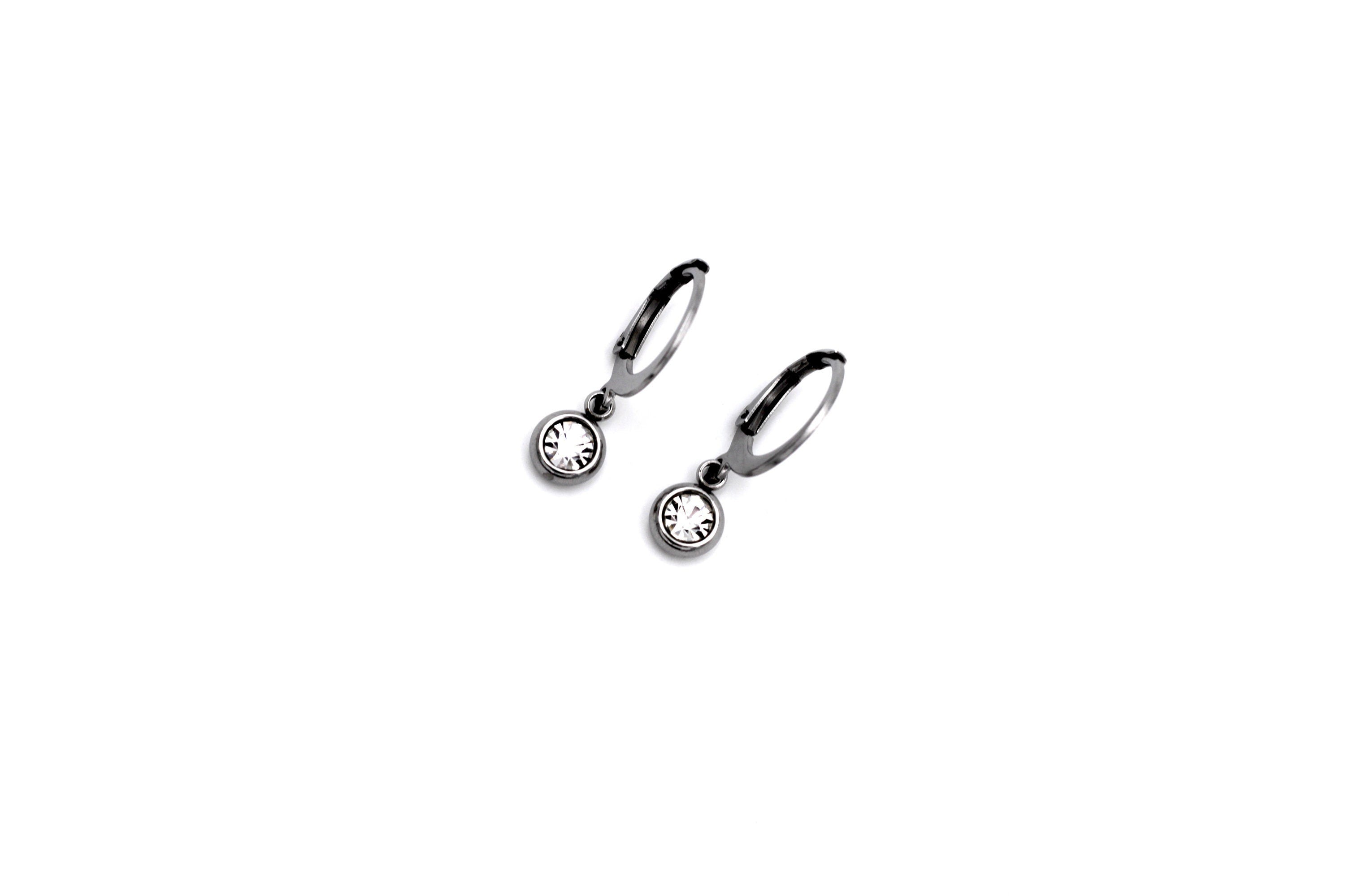 Silver Lever Back Earrings