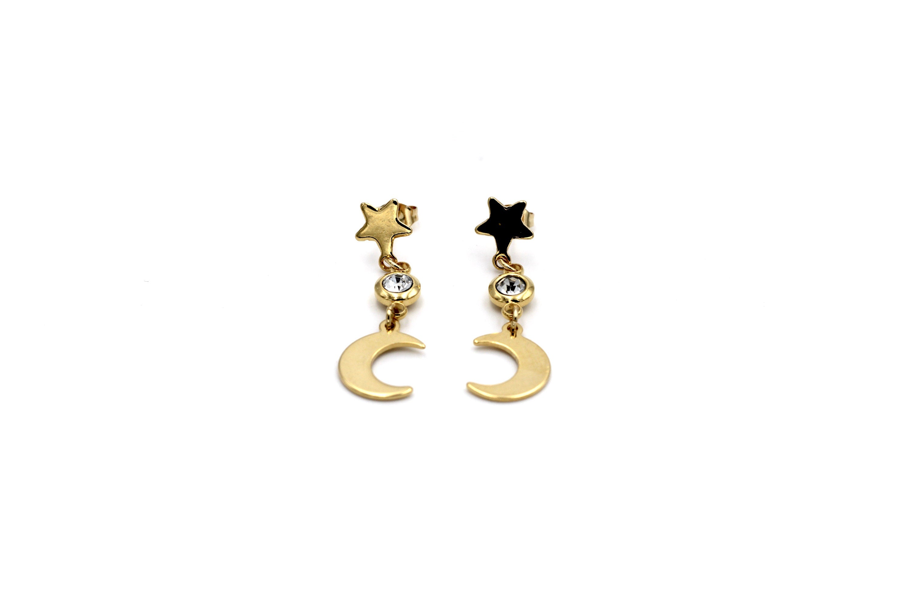 Star and Moon Earrings