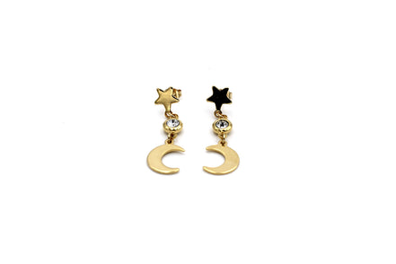 Star and Moon Earrings