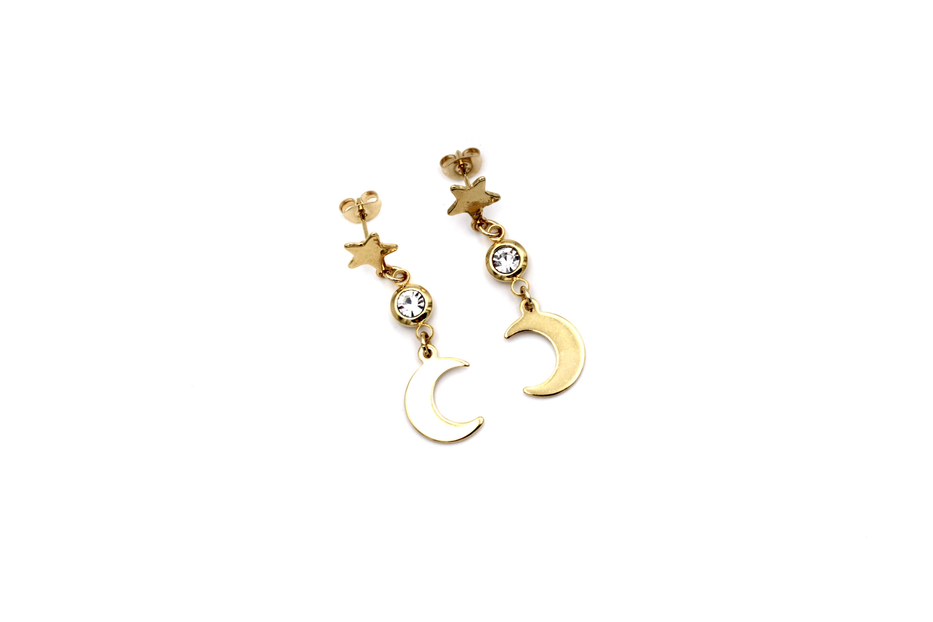 Star and Moon Earrings