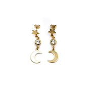 Star and Moon Earrings