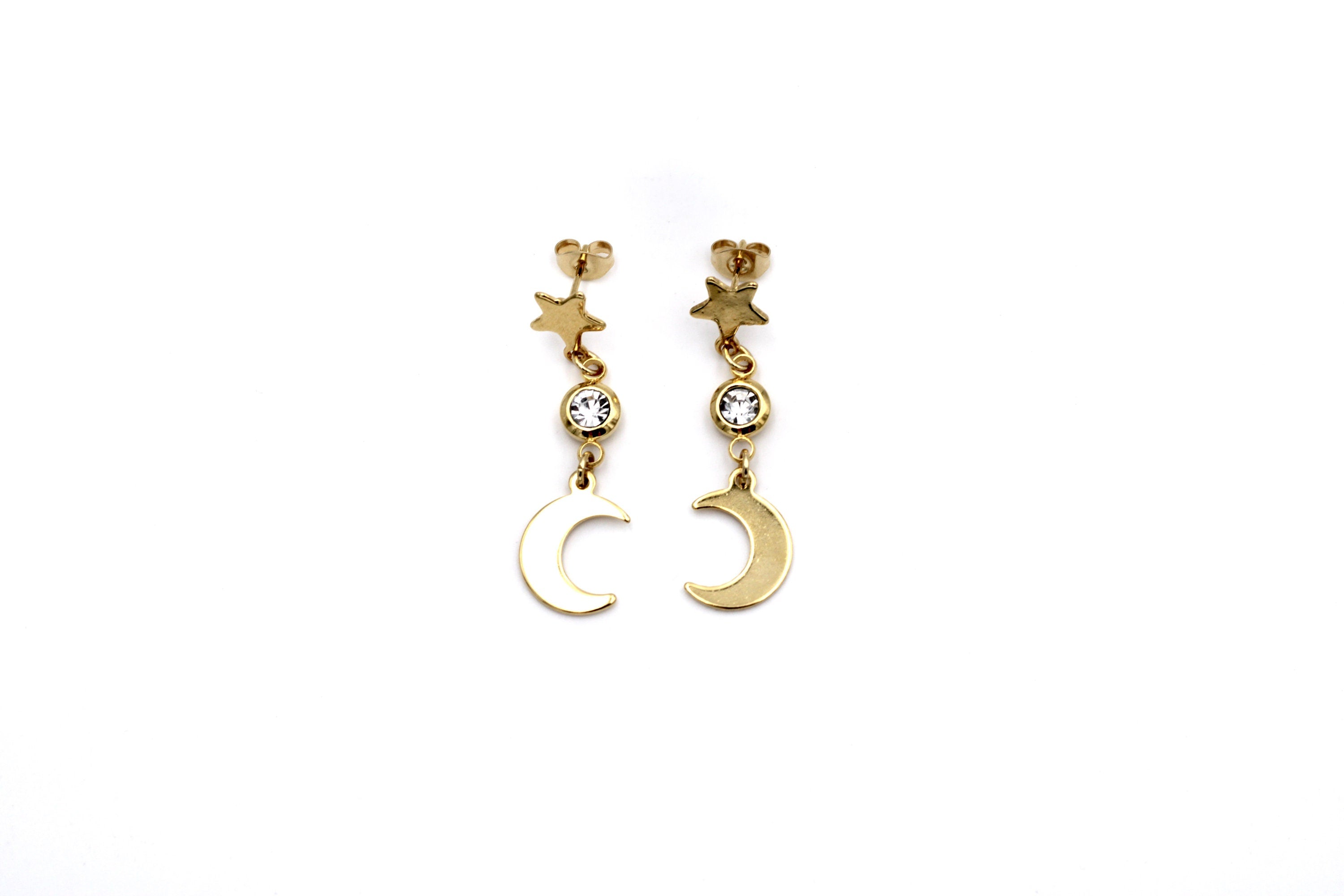 Star and Moon Earrings