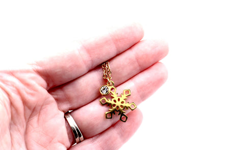 Gold Snowflake Necklace